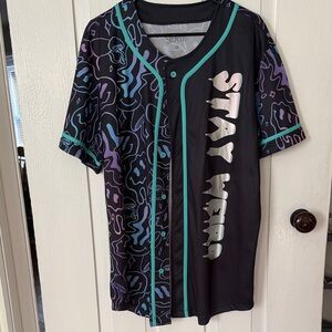 Spencer's Black and Purple Graphic Jersey